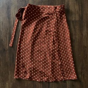 Midi polka dot skirt